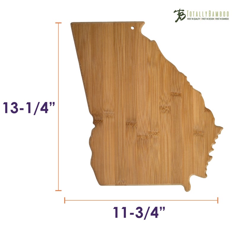 Totally Bamboo Georgia State Shaped Bamboo Serving & Cutting Board - Image 5